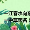 一江春水向東流打一個字（一江春水向東流打一中草藥名）