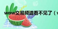 wow交易頻道看不見了(wow交易頻道)