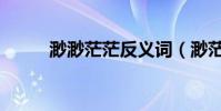 渺渺茫茫反義詞(渺茫的反義詞)