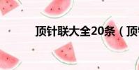 頂針聯大全20條(頂針聯大全)