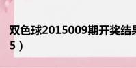 雙色球2015009期開獎結果(雙色球2015045)