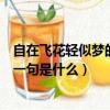 自在飛花輕似夢的下一句是什么意思（自在飛花輕似夢的下一句是什么）