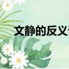 文靜的反義詞是活潑嗎（文靜的反義詞）