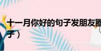 十一月你好的句子發朋友圈(十一月你好的句子)