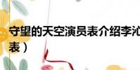 守望的天空演員表介紹李沁(守望的天空演員表)