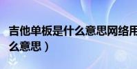 吉他單板是什么意思網絡用語(吉他單板是什么意思)