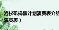 洛杉磯搗蛋計劃演員表介紹(洛杉磯搗蛋計劃演員表)