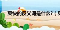 爽快的反義詞是什么?(爽快的反義詞)