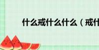 什么戒什么什么(戒什么戒什么)