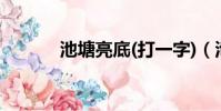 池塘亮底(打一字)(池塘亮底)