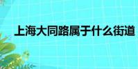 上海大同路屬于什么街道(上海大同路)