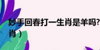 妙手回春打一生肖是羊嗎?(妙手回春打一生肖)