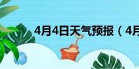 4月4日天氣預報(4月4日天氣)