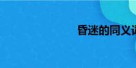 昏迷的同義詞