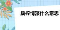 桑梓情深什么意思(桑梓)