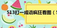 513打一成語瘋狂看圖(513打一成語)