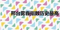 邢臺霧霾指數歷史最高(邢臺霧霾)