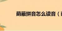 蔭蔽拼音怎么讀音(蔭蔽拼音)