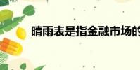 晴雨表是指金融市場的(晴雨表)