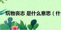 玩物喪志 是什么意思(什么叫玩物喪志)