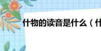 什物的讀音是什么(什物的讀音)