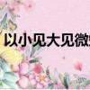 以小見大見微知著的意思（見微知著的意思）