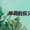 單調的反義詞怎么寫（單調的反義詞）