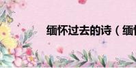 緬懷過去的詩(緬懷過去)