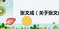 張文成(關于張文成介紹)