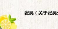 張昊(關于張昊介紹)