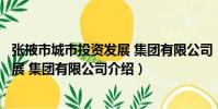 張掖市城市投資發展 集團有限公司(關于張掖市城市投資發展 集團有限公司介紹)