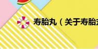 壽胎丸(關于壽胎丸簡介)