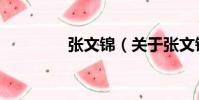 張文錦(關于張文錦介紹)