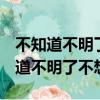不知道不明了不想要為什么我的心she（不知道不明了不想要）
