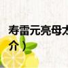 壽雷元亮母太宜人（關于壽雷元亮母太宜人簡介）