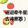 迢迢牽牛星古詩意思20字以內（迢迢牽牛星古詩意思）
