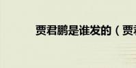 賈君鵬是誰發的(賈君鵬是誰)