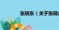 張曉東(關于張曉東介紹)