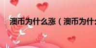 澳幣為什么漲(澳幣為什么越來越低了)
