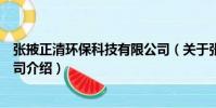 張掖正清環保科技有限公司(關于張掖正清環保科技有限公司介紹)
