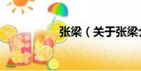 張梁(關于張梁介紹)