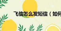 飛信怎么發短信(如何使用飛信)