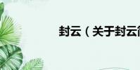 封云(關于封云簡介)