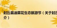 封丘縣油菜花生態旅游節(關于封丘縣油菜花生態旅游節簡介)