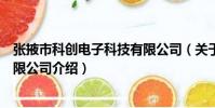 張掖市科創電子科技有限公司(關于張掖市科創電子科技有限公司介紹)