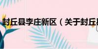 封丘縣李莊新區(關于封丘縣李莊新區簡介)