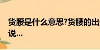貨腰是什么意思?貨腰的出處?歡樂頌2趙啟平說...