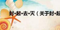 封·起·去·滅(關于封·起·去·滅簡介)