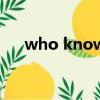who knows什么意思（who knows）