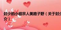 封少的小祖宗人美路子野(關于封少的小祖宗人美路子野簡介)